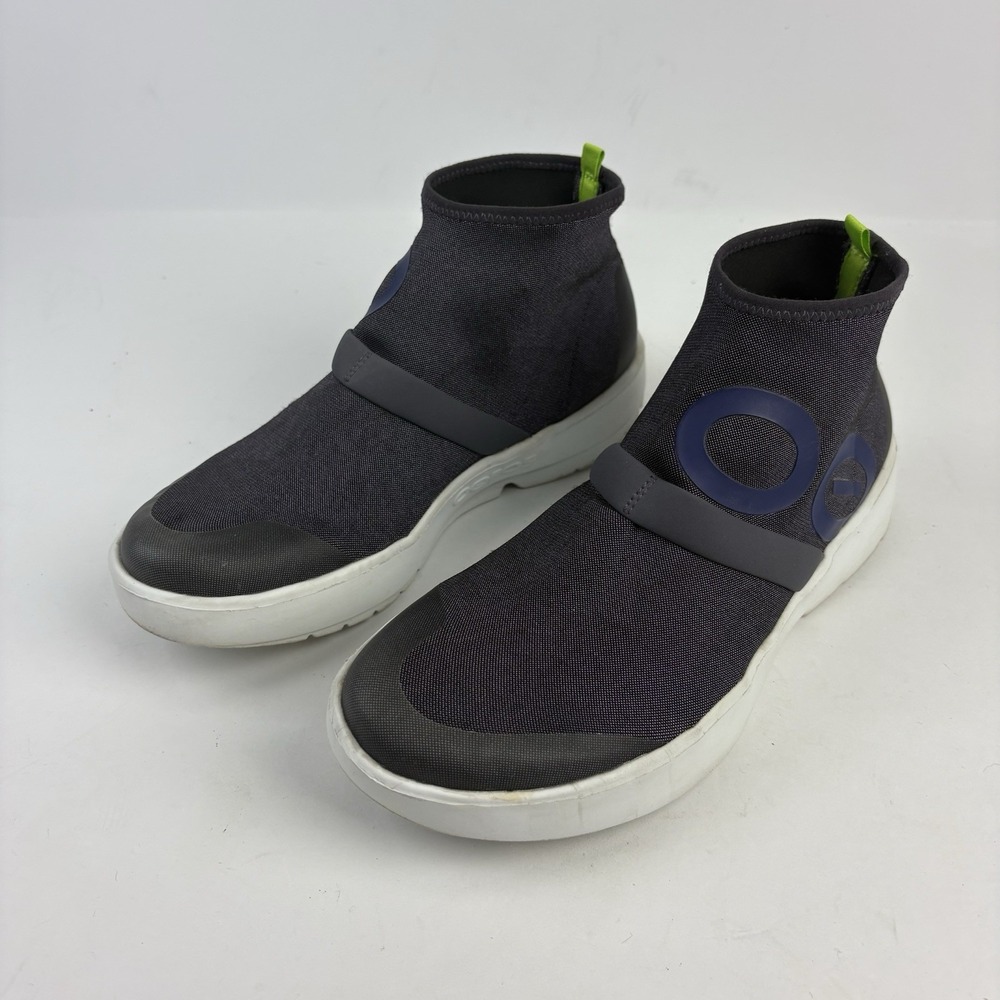 Oofos Oomg Fibre High Top Slip On Shoes Boots Womens 7.5 Heather Blue Recovery